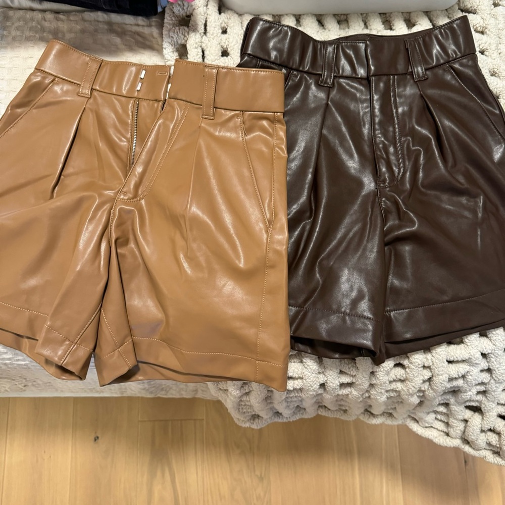 Bundle: NEW Abercrombie Vegan Leather Shorts